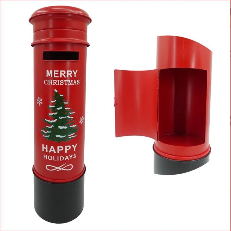 Cassetta postale natale cilindrica cm 19x19x65,5