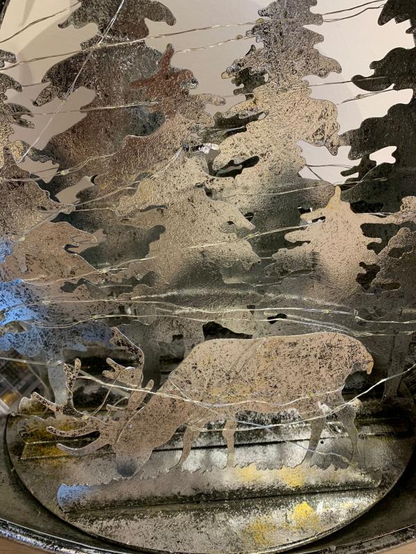 Sfera natalizia luminosa metallo d.60xh88