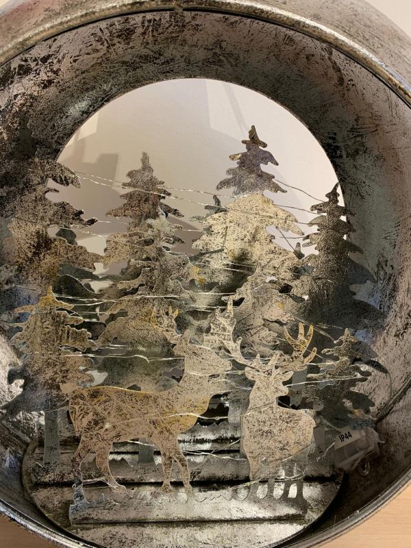 Sfera natalizia luminosa metallo d.60xh88