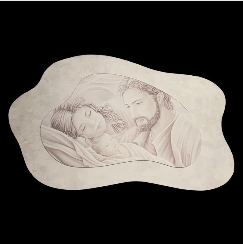 Quadro decorato con cornice bianca 70x50