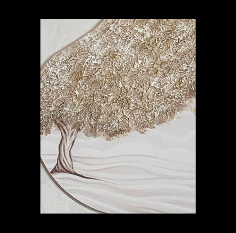 Quadro decorato con cornice bianca 70x50