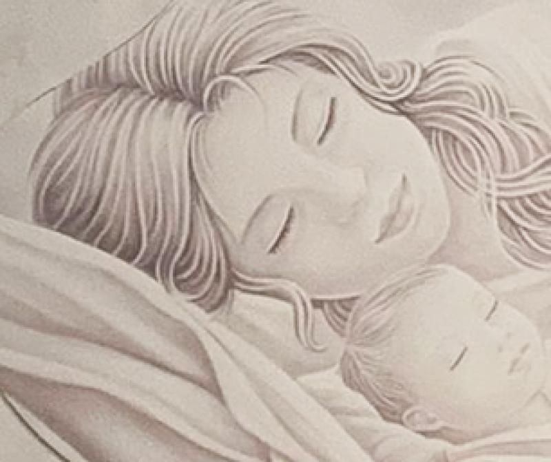 Quadro decorato con cornice bianca 98x58