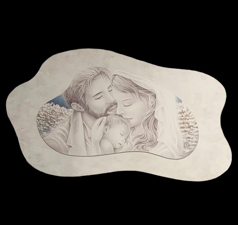 Quadro decorato con cornice bianca 98x58