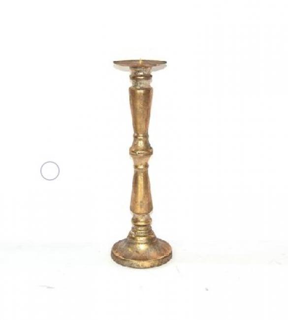 Candeliere metallo cm.42 oro antichizzato