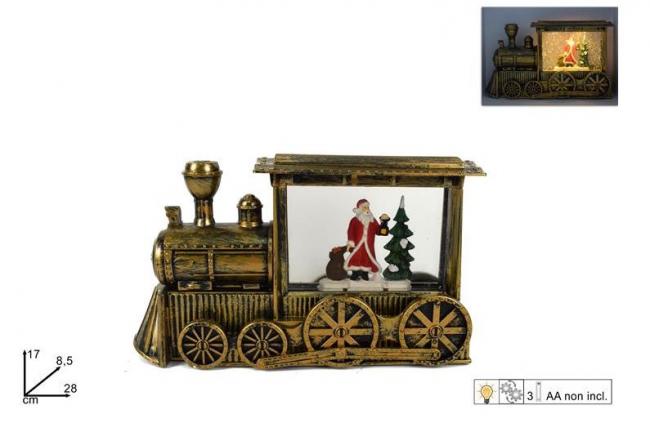 Trenino c/babbo natale c/luce