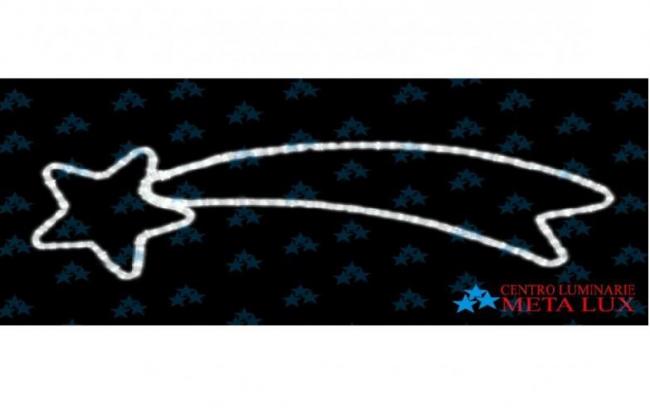 Soggettino stella cometa tubo bianco 100x35 cm