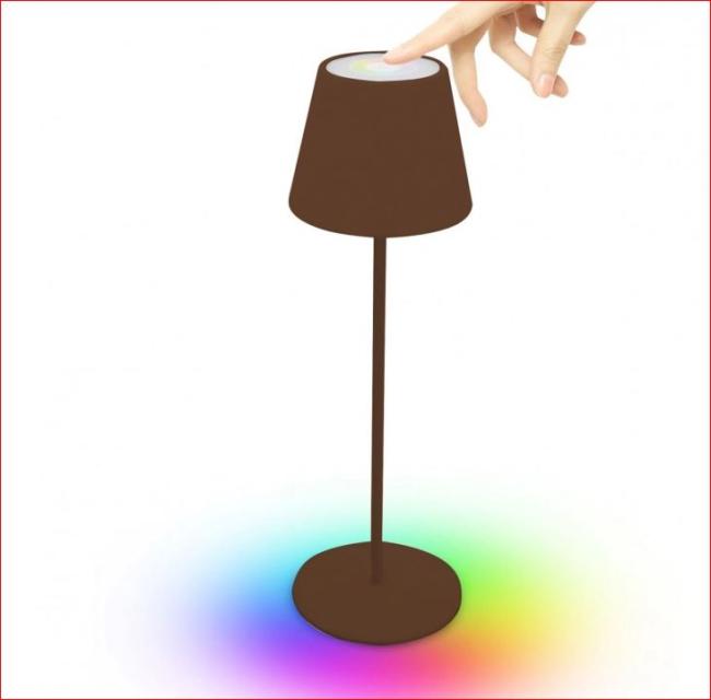 Josephine lampada da tavolo usb corten