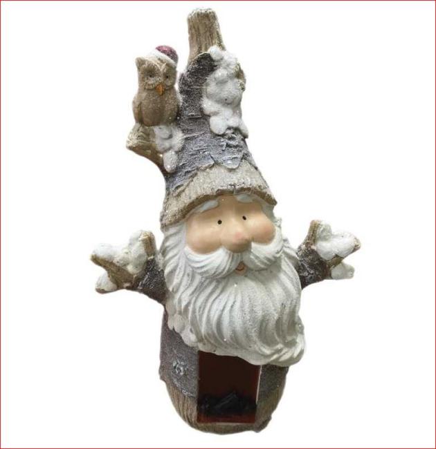 Babbo natale c/fuoco led batt. cm 57x22x35