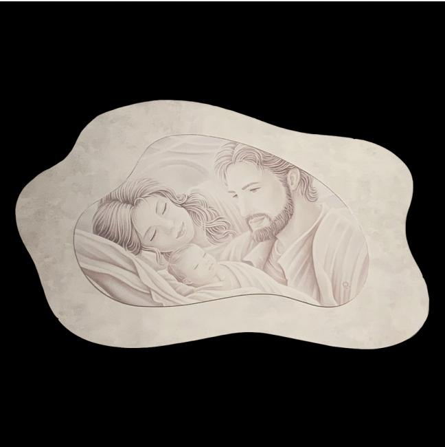 Quadro decorato con cornice bianca 98x58