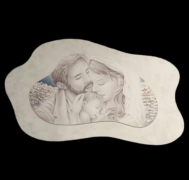 Quadro decorato con cornice bianca 98x58