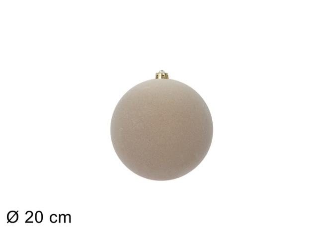 Pallina 20 cm  effetto floccato beige