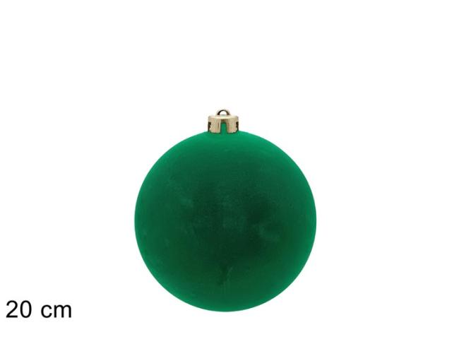 Palla 20 cm floccata verde