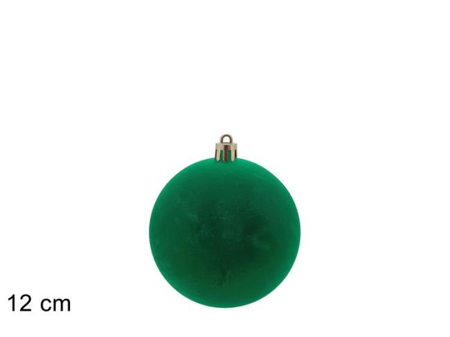 Palla 12 cm floccata verde