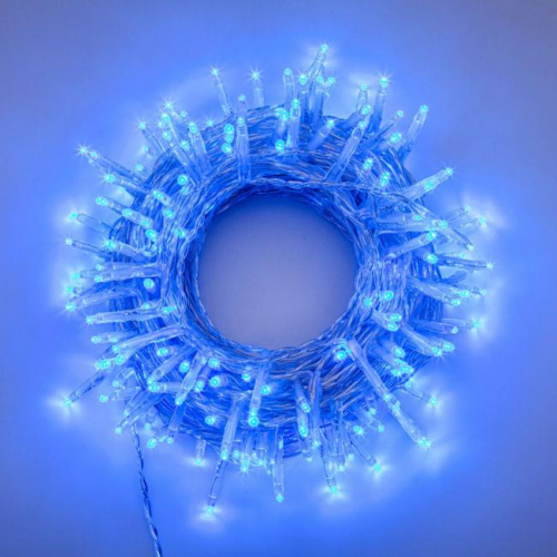 Catena 180 mini led blu con giochi di luce  e timer per esterno 4+13,1 mt