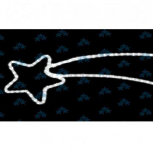 Soggettino stella cometa tubo bianco 100x32 cm