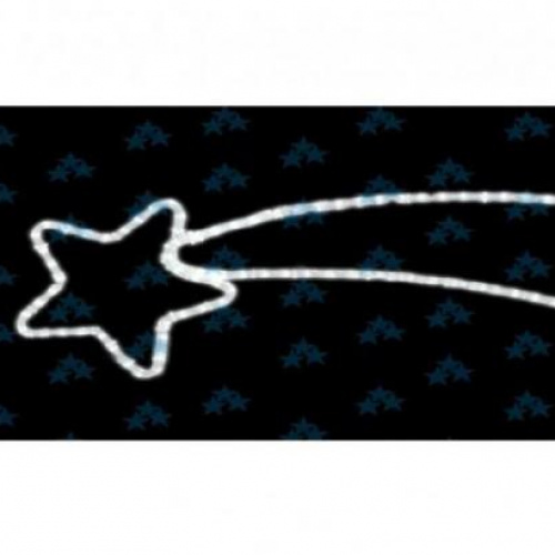 Soggettino stella cometa tubo bianco 100x35 cm