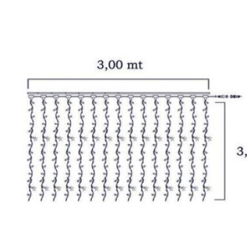 Tenda led 300x300 bianco