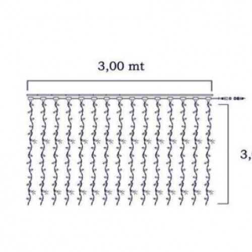 Tenda led 300x300 bianco caldo