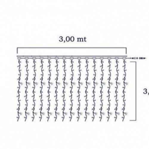 Tenda led 300x300 blu