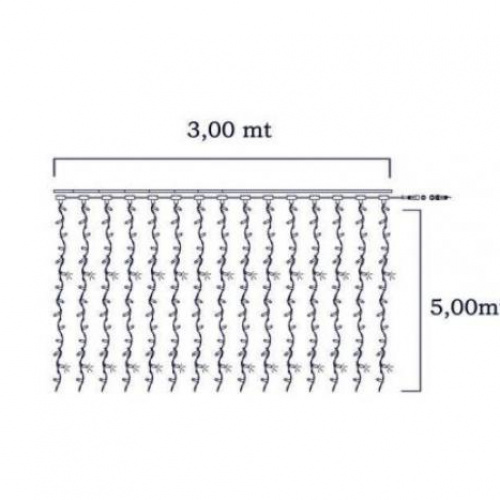 Tenda led 300x500 bianco