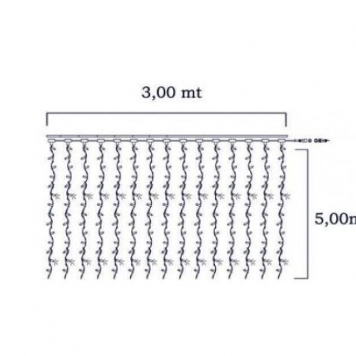 Tenda led 300x500 bianco caldo