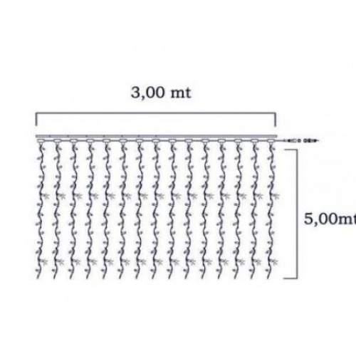 Tenda led 300x500 bianco flash bianco