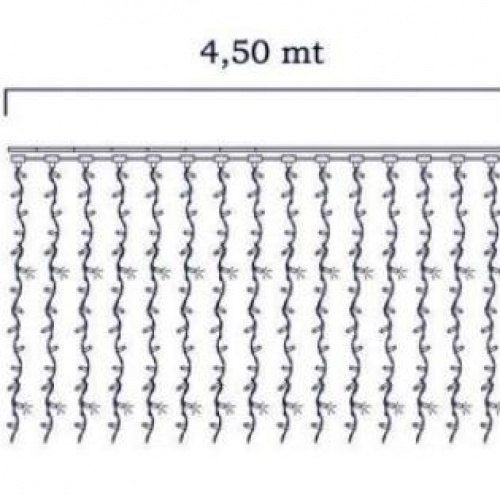 Tenda led 450x100 bianco