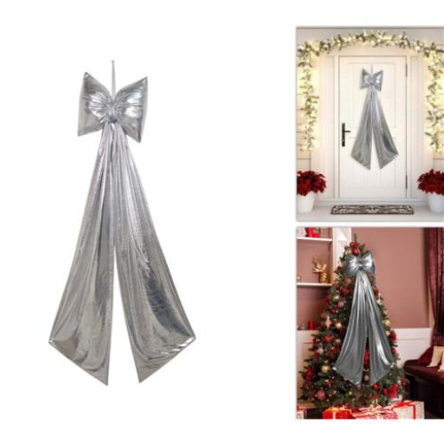 Fiocco natalizio silver laminato cm 150