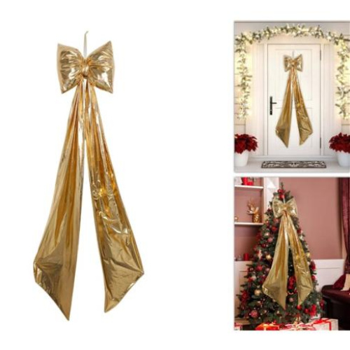 Fiocco natalizio oro laminato cm 180