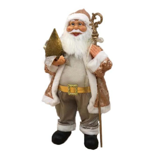 Babbo natale cm 80 rosa c/pailettes