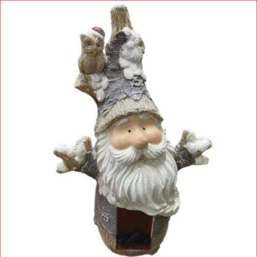 Babbo natale c/fuoco led batt. cm 57x22x35