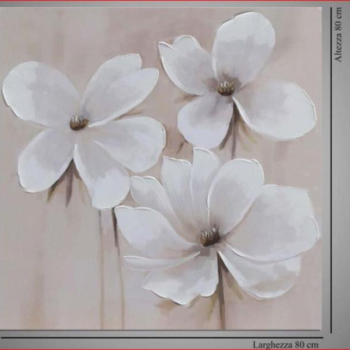 Quadro fiori  cm 80x80x2,8