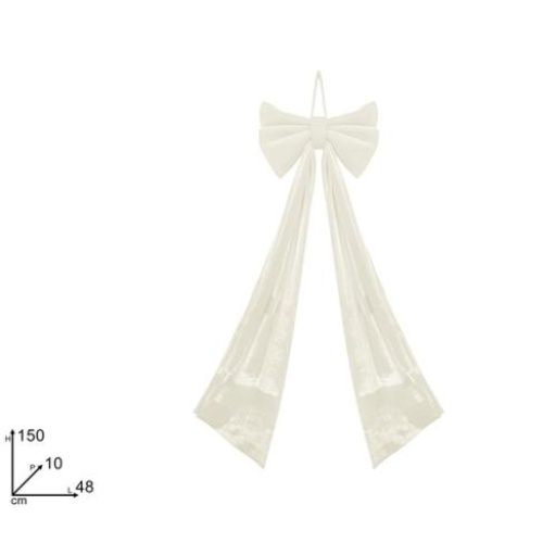 Fiocco natalizio biancovelluto 48x150 cm